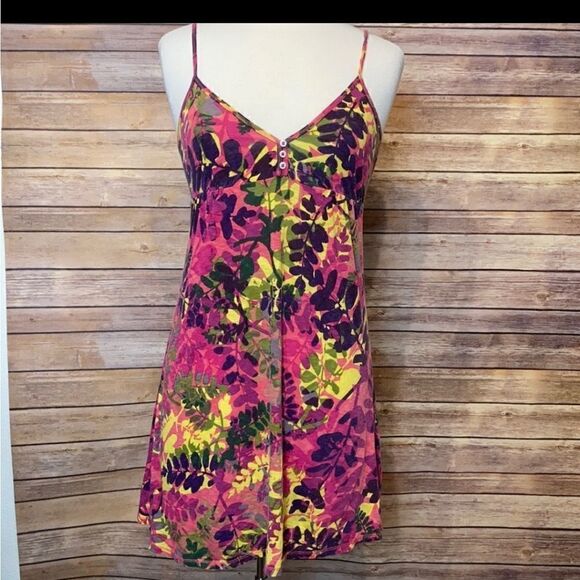 Lucky Brand Tropical Palm Trees Flowy Tunic - Picture 1 of 7